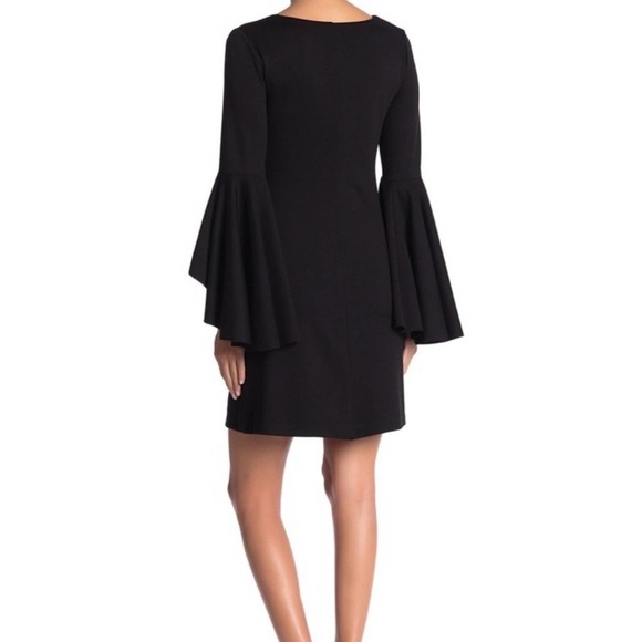 NEW Bailey Black Bell Sleeve Dress - Picture 2 of 4
